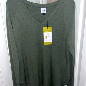 Cabi brand Recline Tee. Green. Super soft and stretchy.